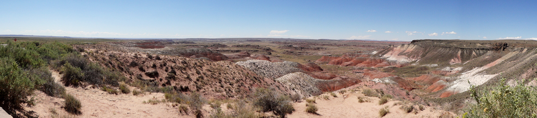 Panorama of the Painted Desert as seen from Nizhoni Point
